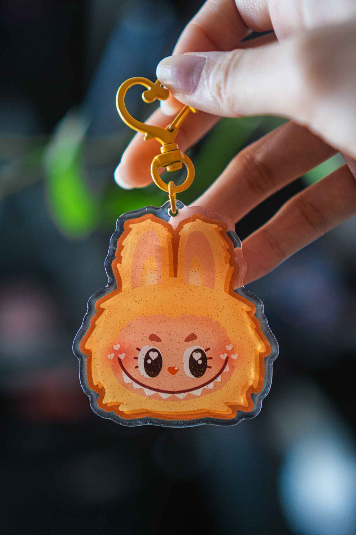 Labubu Inspired Acrylic Epoxy Glitter Keychain BLIND BAG