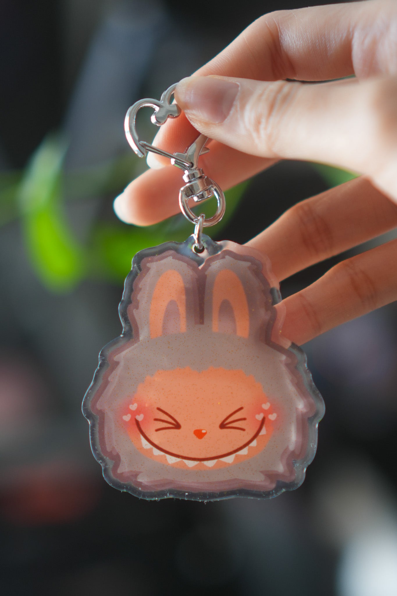 Labubu Inspired Acrylic Epoxy Glitter Keychain BLIND BAG
