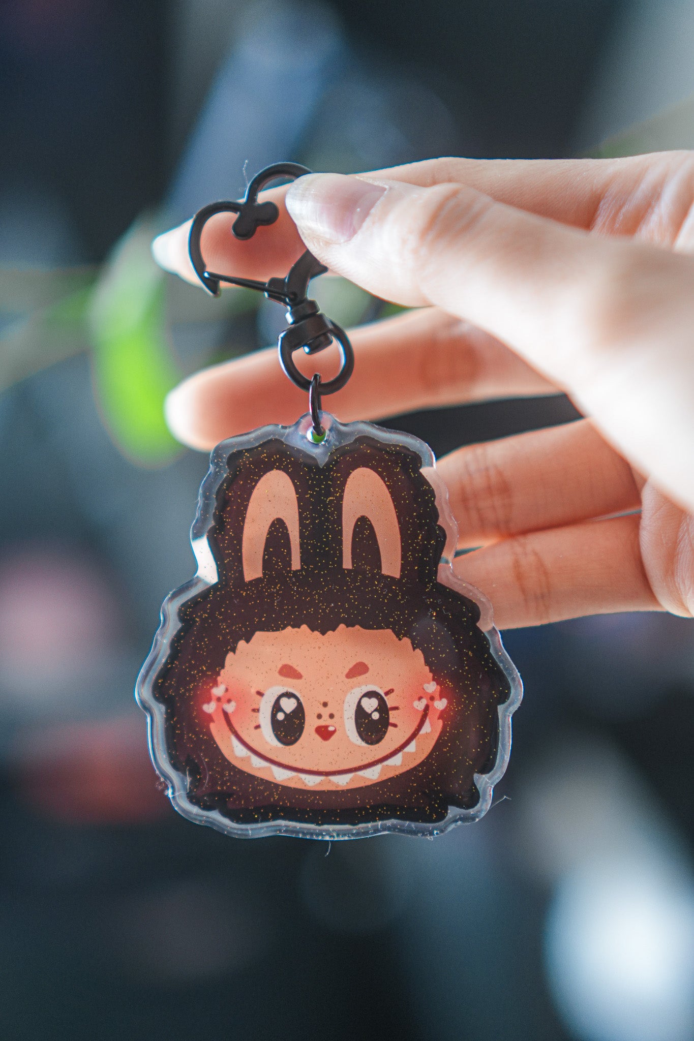 Labubu Inspired Acrylic Epoxy Glitter Keychain BLIND BAG