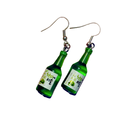 Soju Bottle Resin Earirngs