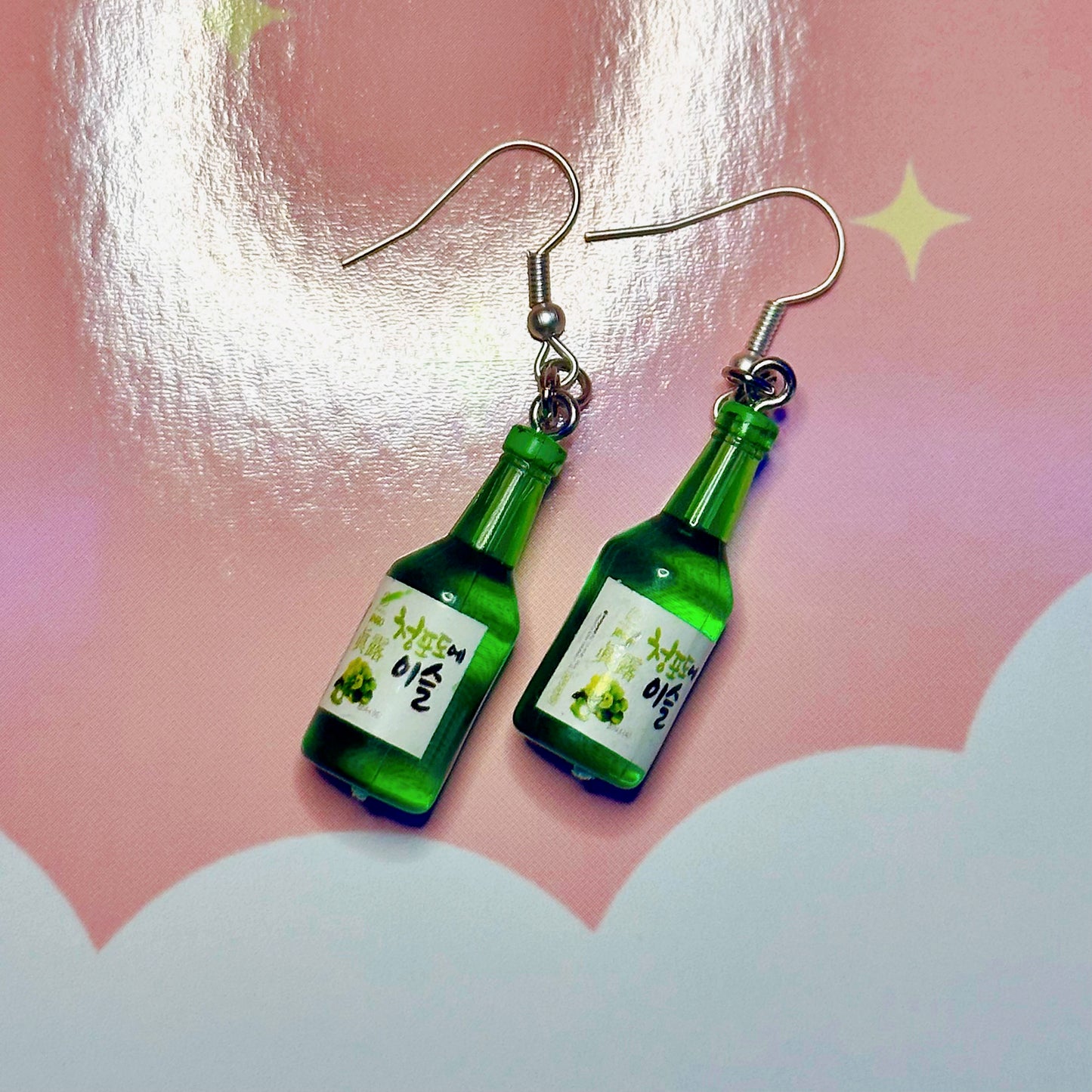 Soju Bottle Resin Earirngs