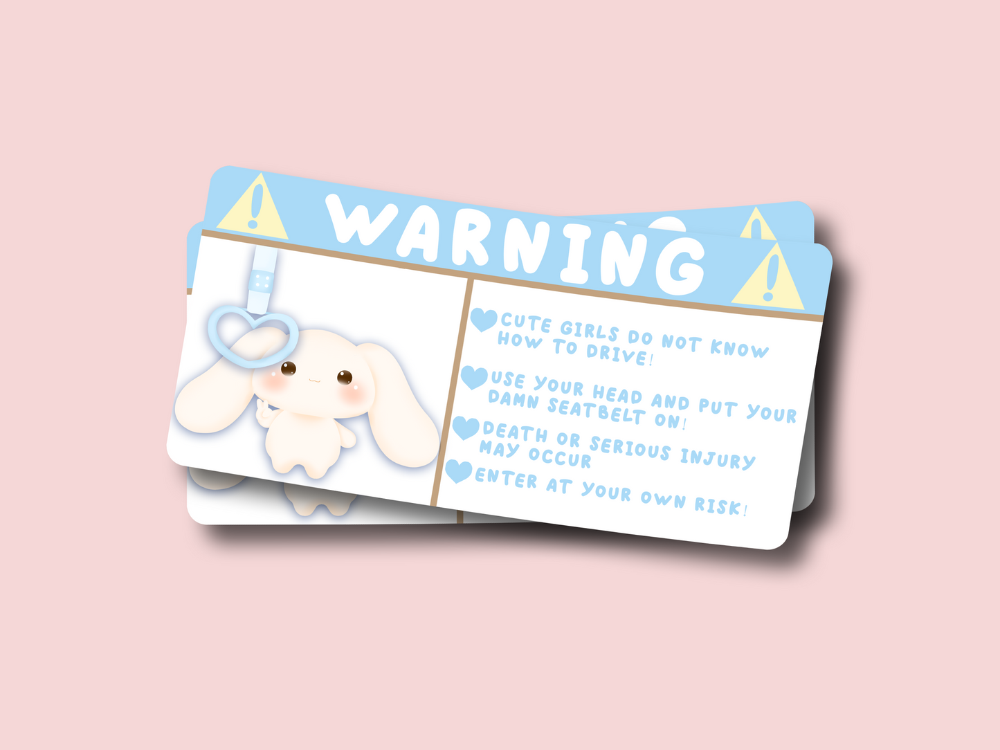 Cinnamonroll Inspired Airbag Warning Stickers Pack