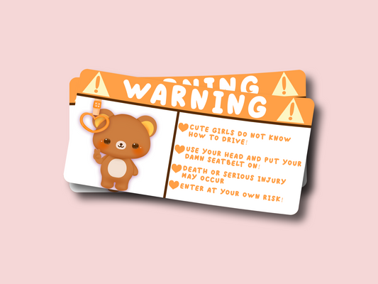 Rilakkuma Inspired Airbag Warning Sticker Pack