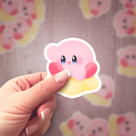 Holographic Kirby Star Vinyl Sticker